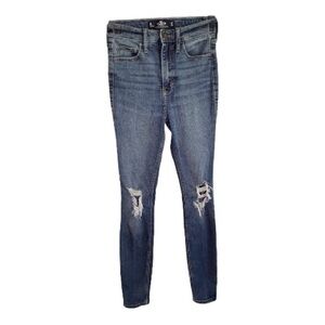 Hollister Blue Ripped Skinny Jeans